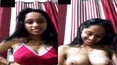 Firm boobs mallu GF removing bra and topless video call