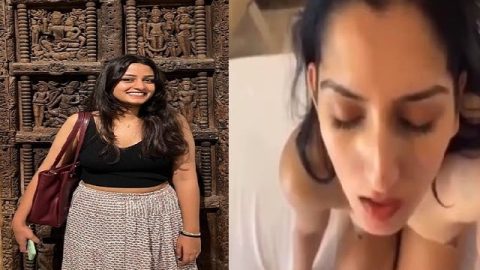 First time cum facial by sexy Indian girlfriend
