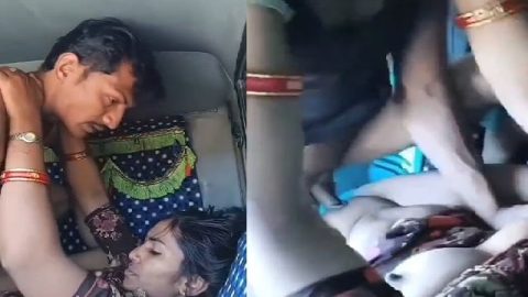 Fucking girlfriend in car leaked outdoor sex MMS
