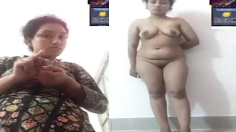 Girlfriend naked hot viral MMS video call to boyfriend