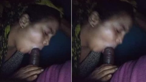 Hot ass MILF sucking dick and fucking at night