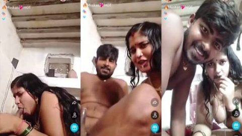 Muskan bhabhi's live cam Indian blowjob sex surprise
