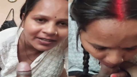 Local village wife blowjob to husband viral POV clip