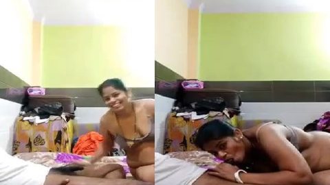 Lonely housewife sex with neighbor after a deep blowjob