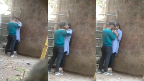 Horny Couple outdoor romance boobs sucking secret mms recording
