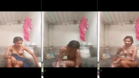 Sexy slim tamil girl bathroom nude shower video for boyfriend