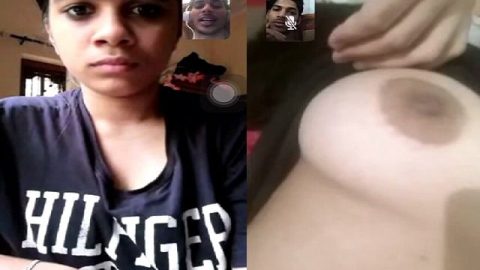 Mallu girlfriend boob show on viral video call