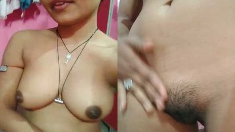 Naughty village girl making nude video for BF