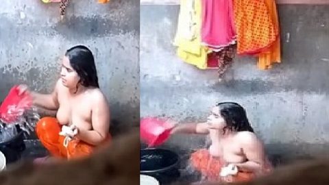 Neighbor bhabhi bathing caught on viral hidden cam