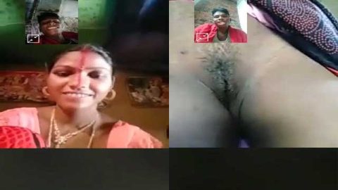 Newly-married village wife showing pussy to young husband