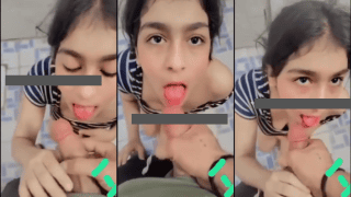Petite Pakistani Girl Cousin Bathroom Blowjob Boobies Cum
