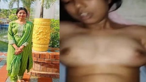 Pretty desi girl fucking pussy with condom dick