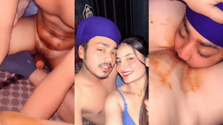 Horny Punjabi Guy Eats Sexy GF Pussy with Chocolate