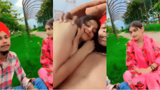 Young Punjabi Couple Viral MMS Park Romance Shower Cuddle
