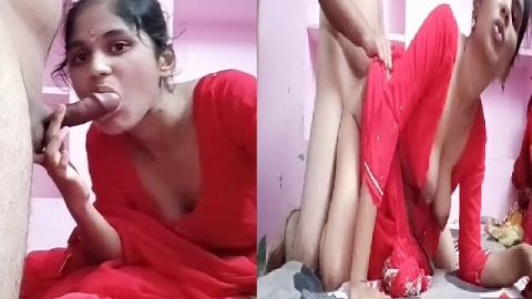 Red saree bhabhi sex after blowjob viral porn