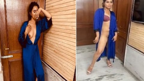 Satin nighty Indian girl nude pussy expose