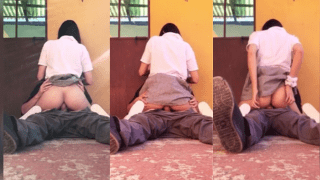 College girl Hidden Anal Ride in Uniform