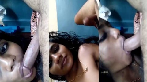 Beautiful girl's sexy Indian dick sucking act on cam