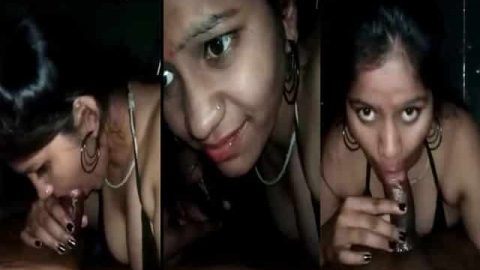 Sexy slut sucking dick of her customer video