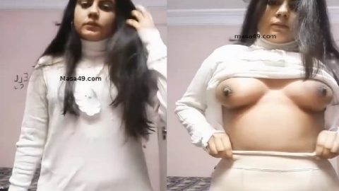 Sharp nipples Punjabi girl boobs show video making