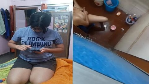 Sister nude bath caught on viral hidden cam