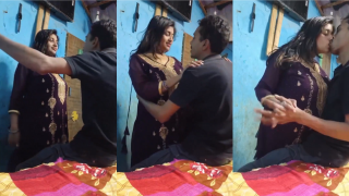 Slutty Sali Erotic Lap Kiss with Jija MMS