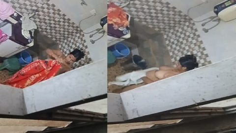 Spying neighbor bhabhi nude bath through window