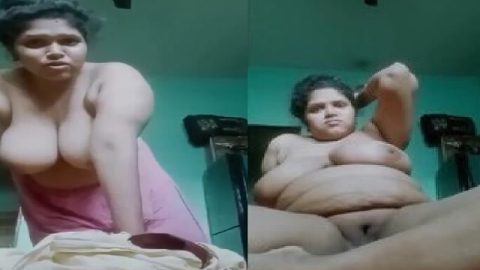 Unsatisfied big boobs aunty nude viral clip