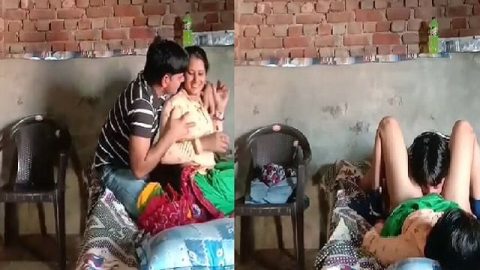 Village bhabhi boob press and viral pussy licking