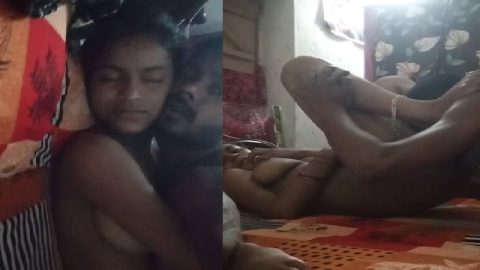 Village couple erotic home sex with pussy licking