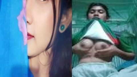 Young Bengali girl boobs pressing and fingering pussy