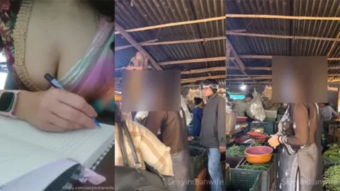 SexyIndianWife Dare In Crowded - Veg Market Hotel Room Desi Video