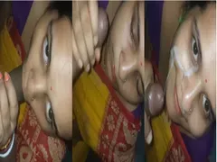 Desi Boudi Bj and Hubby Cum On Her Face