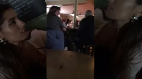 Girl Nude Selfies Flash Public HandJob at coffee Shop