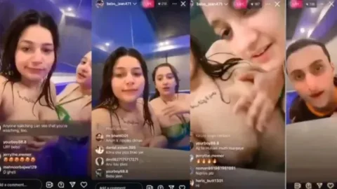 Paki Tik toker Big Boobs Press With - Anum Mirza and Hunain - Bajwa On Insta Live