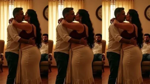 Hot Wife Fucking With Bull Infront Of Her Cuckold Husband