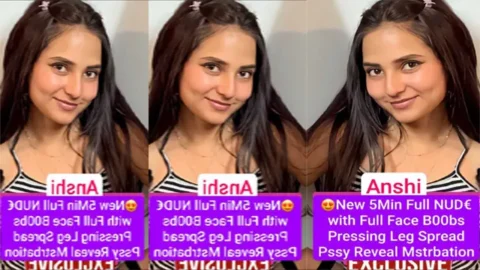 Anshi New 5Min Premium Live Full Nude with Full Face - Boobs Pressing Leg Spread Pssy Reveal Mstrbation
