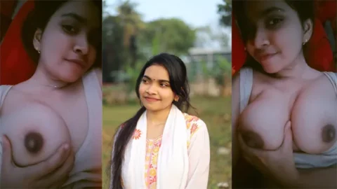 Desi Hot Tanker GF Pressing Boobs