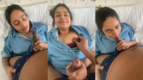 Desi Girlfriend Blowjob MMS with Big Boobs Exposed Video MMS