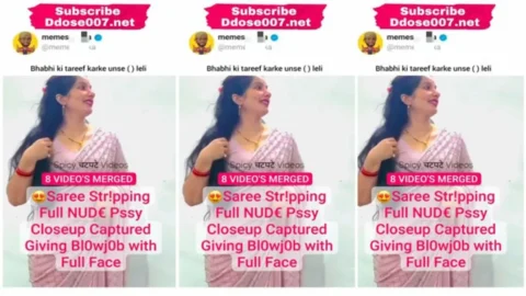 Desi Bhabhi Latest Trending Viral Saree Stripping Pussy Closeup Giving Blowjob