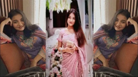 Beautiful Girl Showing Bathing Video For Lover
