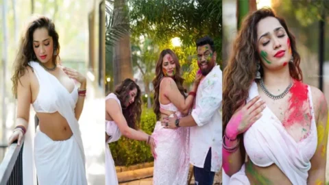 Aditi Mistry First Time Ever Stripping Completely Topless Live