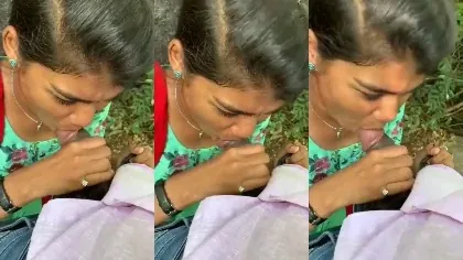 Desi Gf Giving Blowjob Outdoor