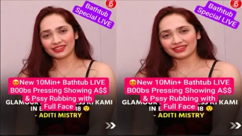 Aditi Mistry New 9Min+ Live Huge - Boobs Pressing Showing Ass & Pssy Rubbing with Full Face
