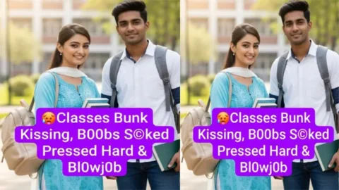 Horny College Couples - Classes Bunk Enjoying Boobs Pressed - Sucked K!ssing - Pssy Fngring Blowjob