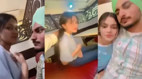 Punjabi Lover Nude Fun In Restaurant