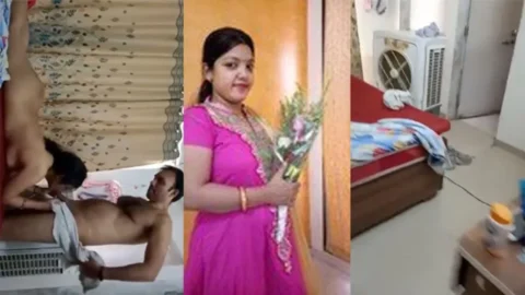 Real Indian cuckold wife Fucked infront of husband 2
