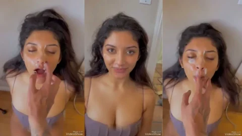 NRI Desi Pretty Babe Loves to Get Covered in Cum of Her Pimp Boyfriend