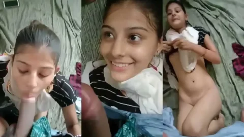 Sex Tape of Desi GF Giving Sloppy Blowjob and Posing Nude Video MMS