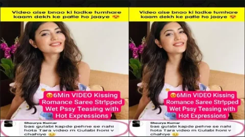 Actress Latest Trending Most Exclusive - Debut K!ssing Romance Saree - Stripped Wet Pssy Teasing